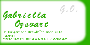 gabriella ozsvart business card